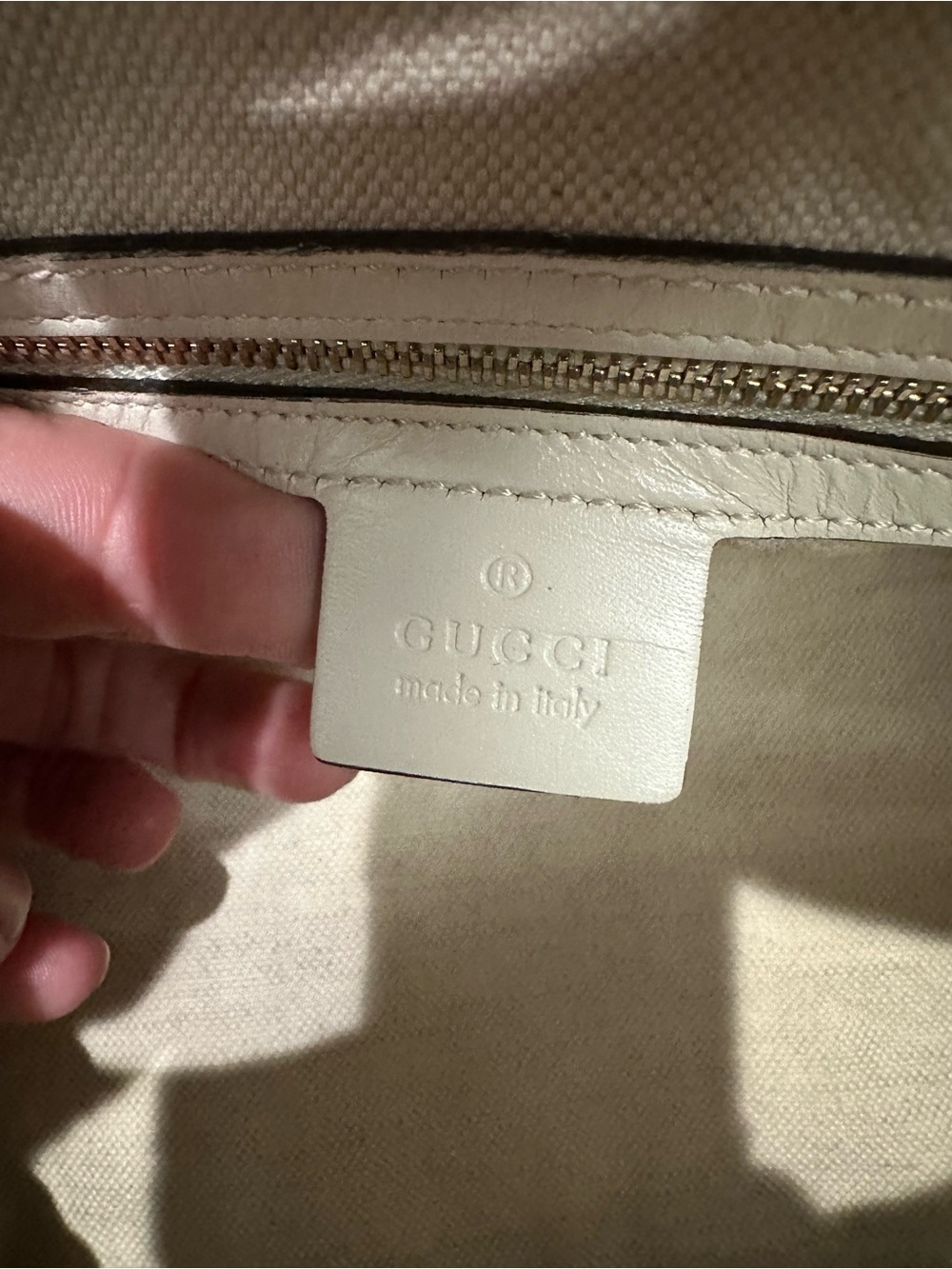 Gucci Diamante Canvas Boston Satchel White Leather Crossbody Bag w/ Entrupy COA - Picture 14 of 17